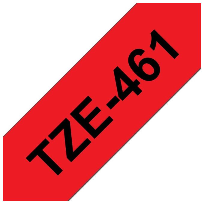 Brother TZE461 Nastro Laminato TZe Nero su Rosso 36 mm 8 m colore Rosso