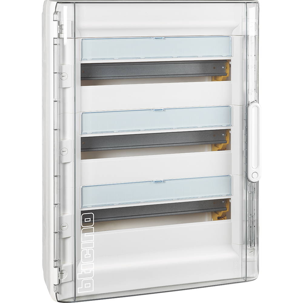 Bticino F305pt54 Centralino Da Parete 3x18 Moduli Ip40 Portello Trasparente