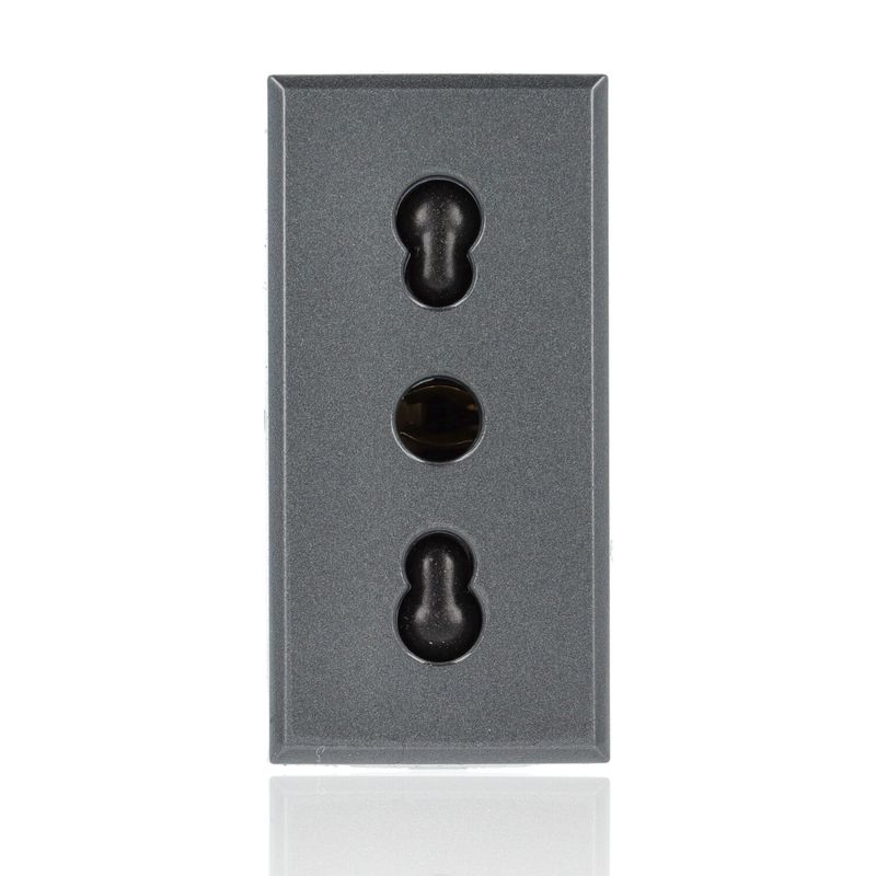 Bticino - Hs4180 - Presa 2p+t 10/16a 250 Vac - Bipasso Interasse 19mm E 26mm - Alveoli Schermati - Antracite - Axolute Bticino - Hs4180 - Presa 2p+t 10/16a 250 Vac - Bipasso Interasse 19mm E 26mm - Alveoli Schermati - Antracite - Axolute