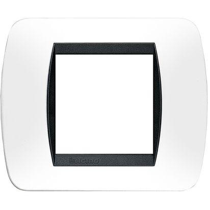 Bticino Placca 2 Moduli Bianca Livinglight L4802pb