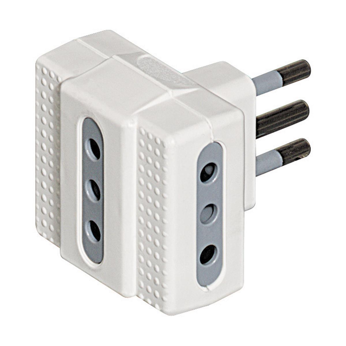 Bticino S3603d Adattatore Per Presa Di Corrente Grigio, Bianco