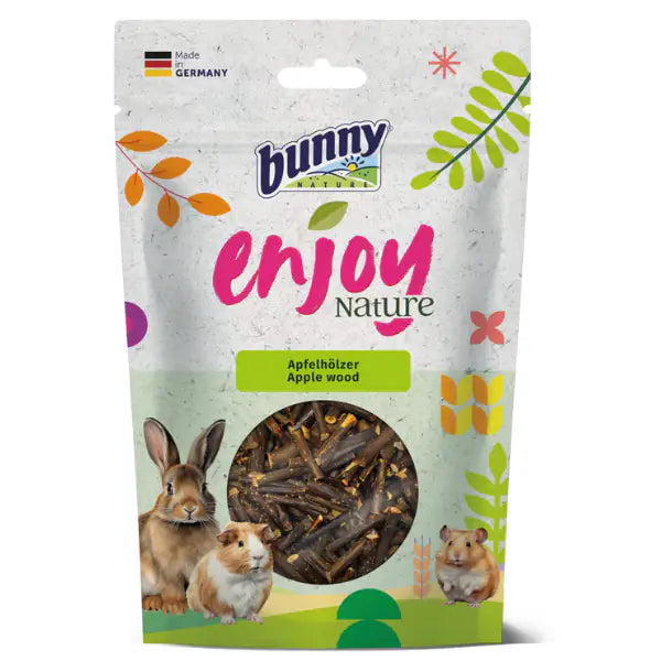 Bunny Enjoy Nature Snack per conigli Legno di melo - 100 gr - Mangime per conigli - 1° ORDINE? scegli tra BZR5 - BZR20 + 200 pt fedeltà