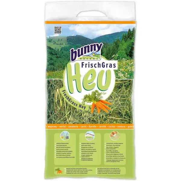 Bunny Fieno Fresco 500 gr con fibra di Carote - Mangime per conigli - 1° ORDINE? scegli tra BZR5 - BZR20 + 200 pt fedeltà
