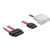 Cable SATA Slimline female + 2pin power > SATA cavo SATA 0,3 m Rosso, Adattatore