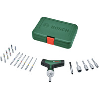 Cacciavite a cricchetto con impugnatura a T e set di punte, 22 pezzi, Set di bit