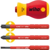 Cacciavite con set portapunte SoftFinish electric slimVario, 4 pezzi