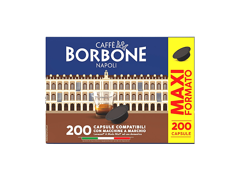 CAFFE' BORBONE Capsule Compatibili sistema A Modo Mio - Miscela Nobile 200 capsule