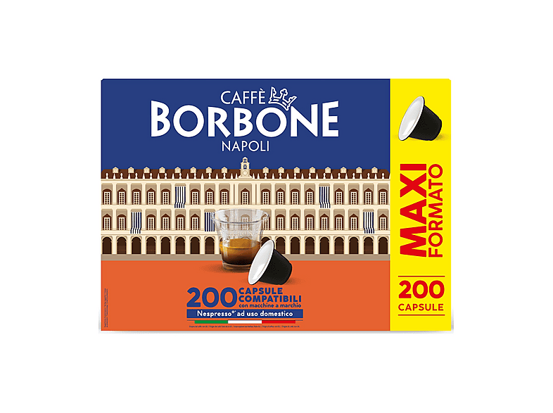 CAFFE' BORBONE Capsule Compatibili sistema Nespresso - Miscela Nobile 200 capsule