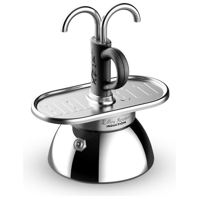Caffettiera Alluminio 2 Tazze MINI EXPRESS INDUCTION Cromo e Nero 0007310