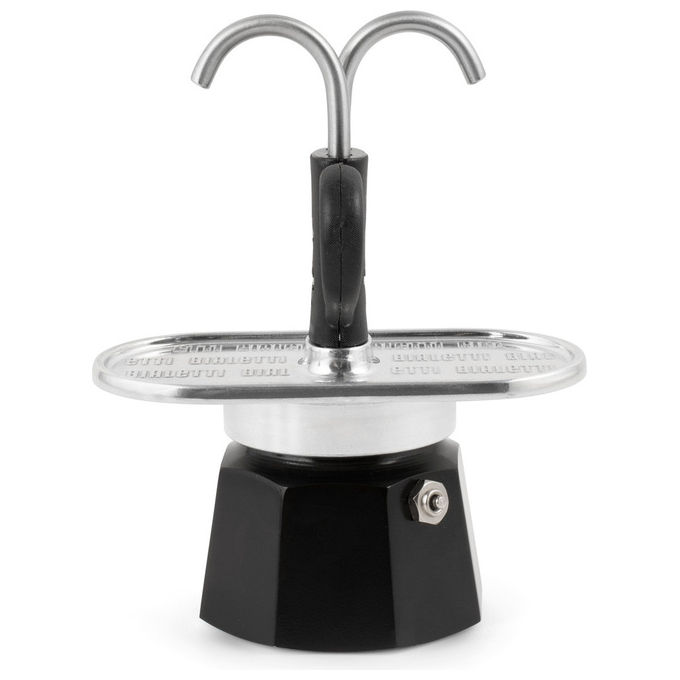 Caffettiera Alluminio 2 Tazze MINI EXPRESS Silver e Nero 0007302 MR