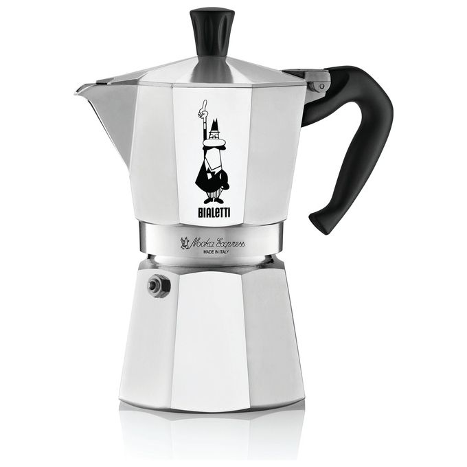 Caffettiera Alluminio 4 Tazze MOKA EXPRESS Restyling Cromo satinato 0001174