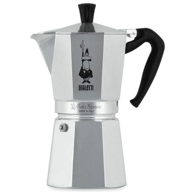 Caffettiera Alluminio 9 Tazze MOKA EXPRESS Restyling Cromo satinato 0001165 X4