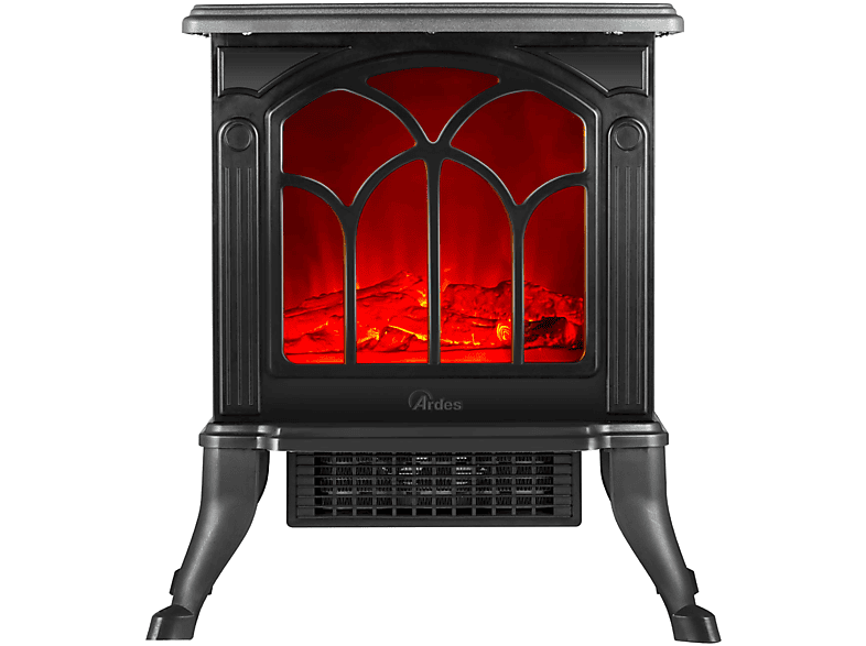 Camino elettrico ARDES CAMINò JUNIOR, Potenza 1500 W, 2 livelli di calore, Elementi riscaldanti in ceramica, Nero