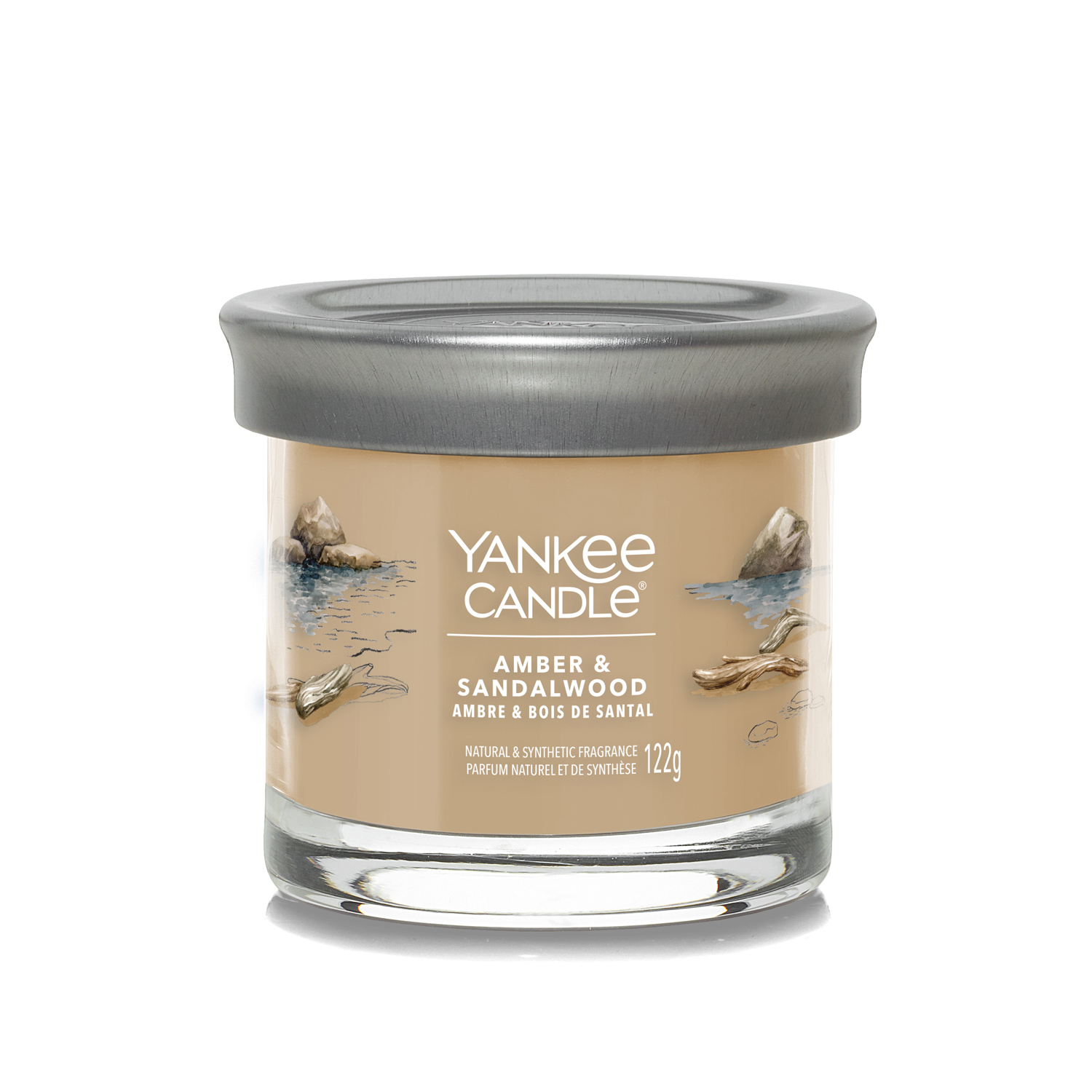 Candela Amber Sandalwood in barattolo medio Yankee Candle