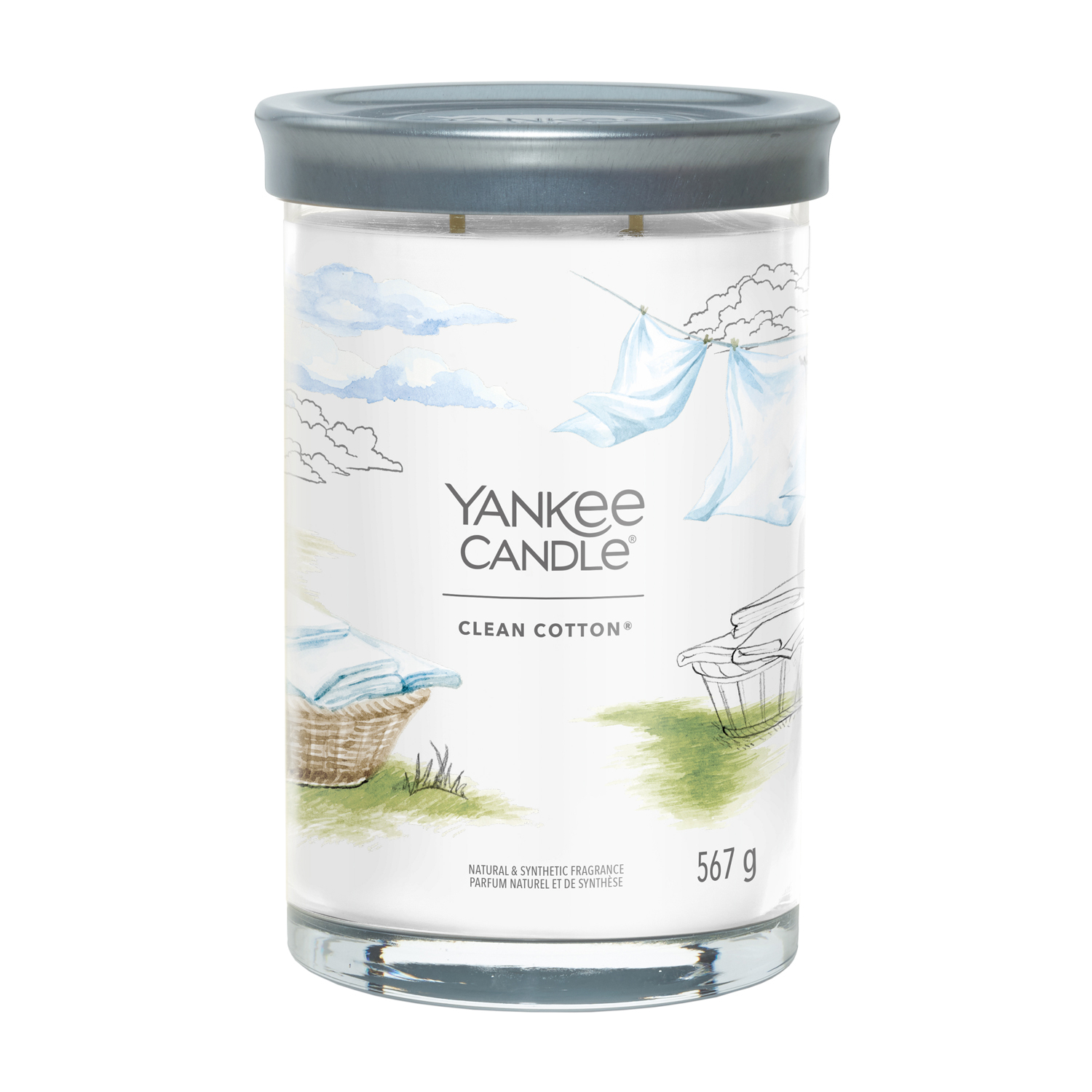 Candela Clean Cotton in barattolo grande Yankee Candle Candela Clean Cotton in barattolo grande Yankee Candle