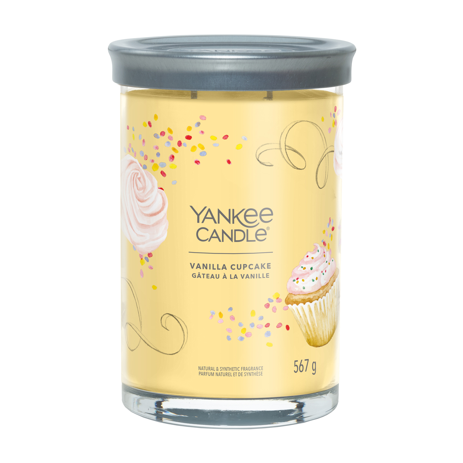 Candela Vanilla Cupcake in barattolo grande Yankee Candle Candela Vanilla Cupcake in barattolo grande Yankee Candle