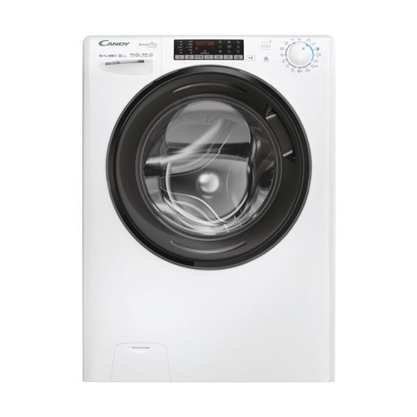 CANDY CSOW41076TWMB8-S LAVASCIUGA, Caricamento frontale, capacità lavaggio 10 kg, asciugatura 7 17 programmi, Profondità 58 cm, Giri 1400 rpm, Bianco, Nero, Classe E