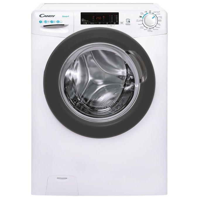 Candy CSS4127TRE-1-11 Smart Lavatrice Slim Frontale 7 Kg 1200 rpm Classe D NFC Vapore (85x60x45 cm) colore Bianco Candy CSS4127TRE-1-11 Smart Lavatrice Slim Frontale 7 Kg 1200 rpm Classe D NFC Vapore (85x60x45 cm) colore Bianco