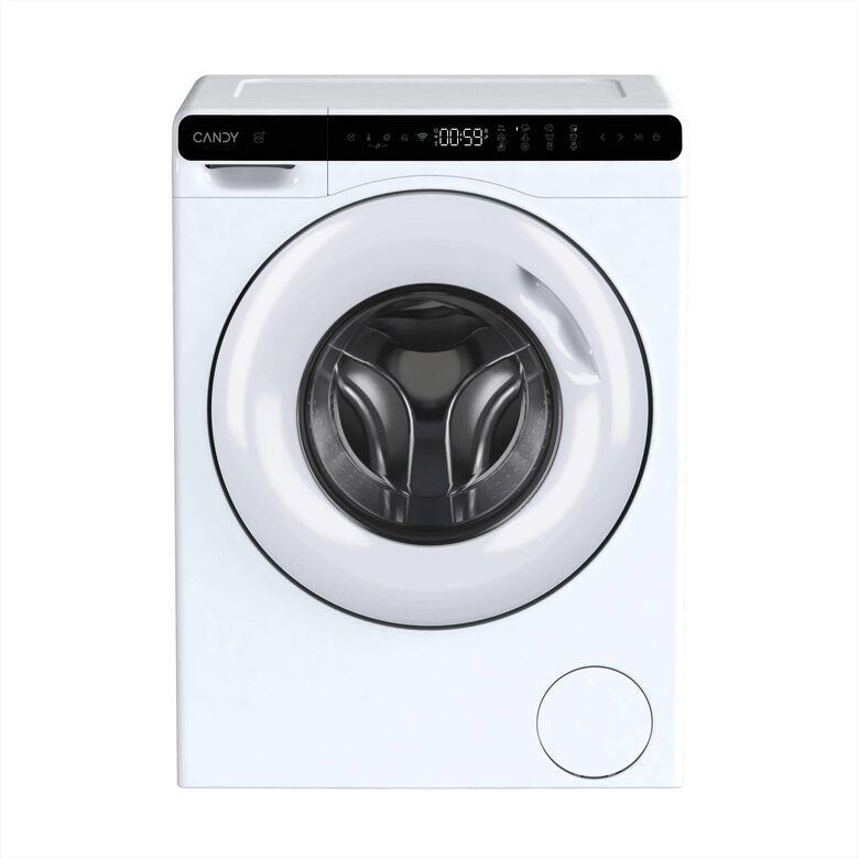 CANDY CW50-BP12307WU-S LAVATRICE, Caricamento frontale, 5 kg, 12 programmi, Profondità 48,8 cm, Giri 1200 rpm, Bianco, Nero, livello rumorosità centrifuga 69 dB(A), Classe A