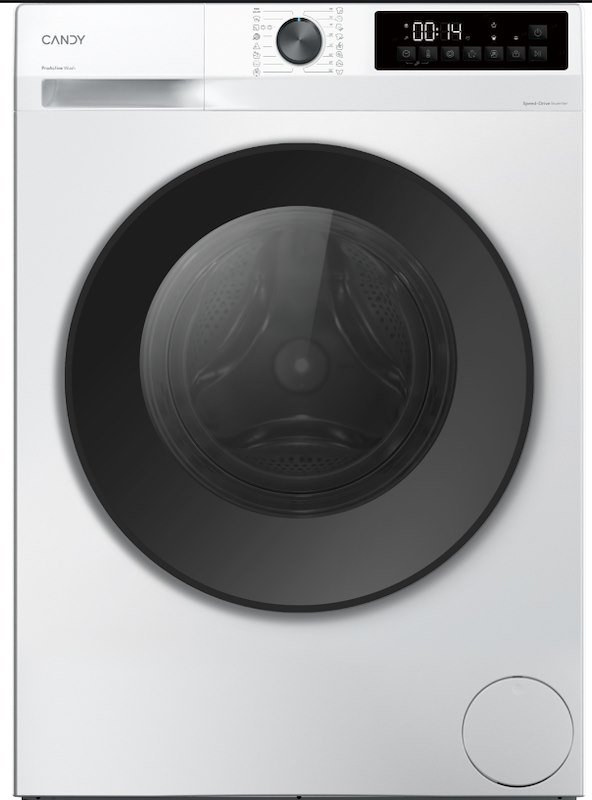CANDY GWD 496B8-S LAVASCIUGA, Caricamento frontale, capacità lavaggio 9 kg, asciugatura 6 16 programmi, Profondità 60 cm, Giri 1400 rpm, Bianco, Nero, Classe D