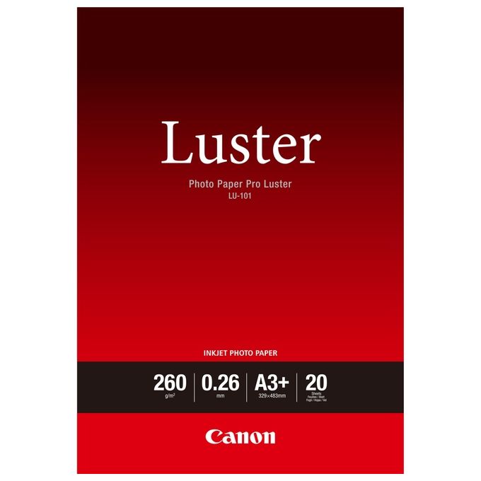 Canon 6211B008 LU-101 Pro Luster Carta Fotografica A3+ 260 g-m² colore Bianco
