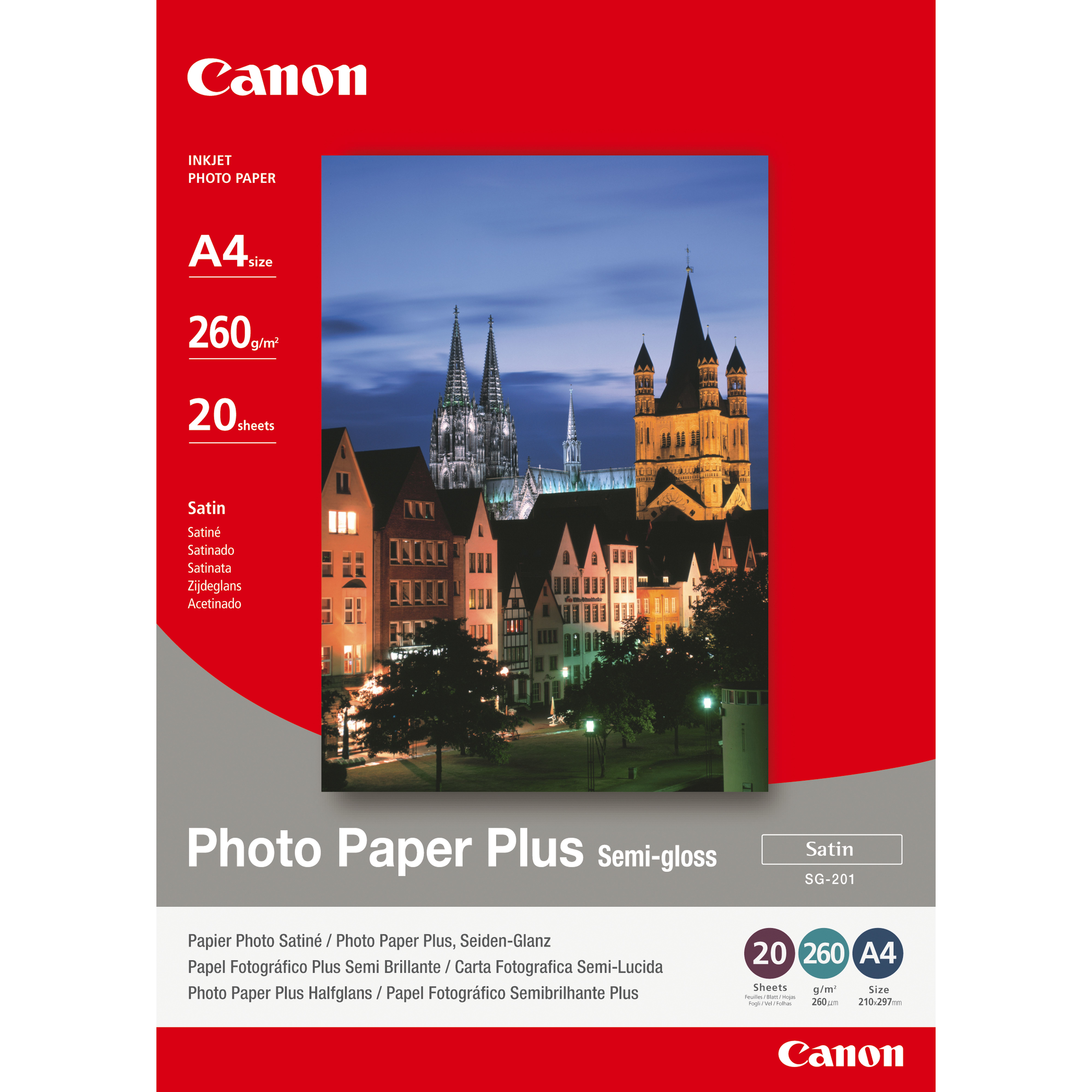 Canon - Carta Fotografica Semi Glossy Sg-201 A4-semi Glossy