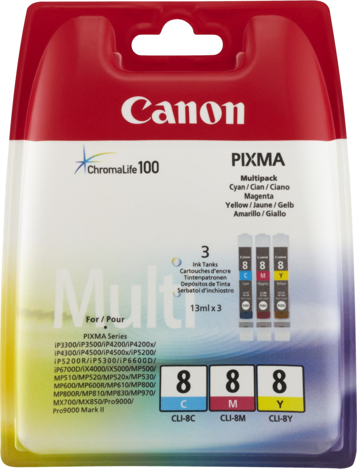 Canon Cartucce d'inchiostro colore Multipack CLI-8 C/M/Y