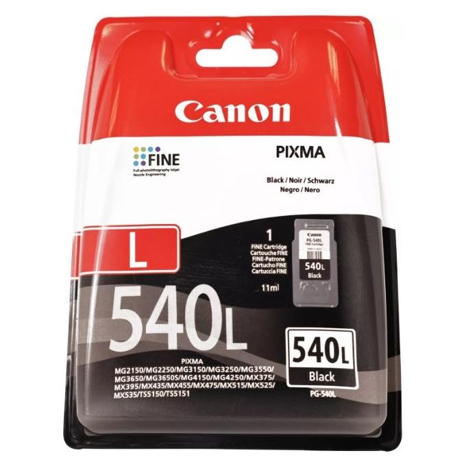 Canon PG-540L Cartuccia d'inchiostro Originale Pigmentata 11 ml 300 pagine PIXMA MG MX TS colore Nero