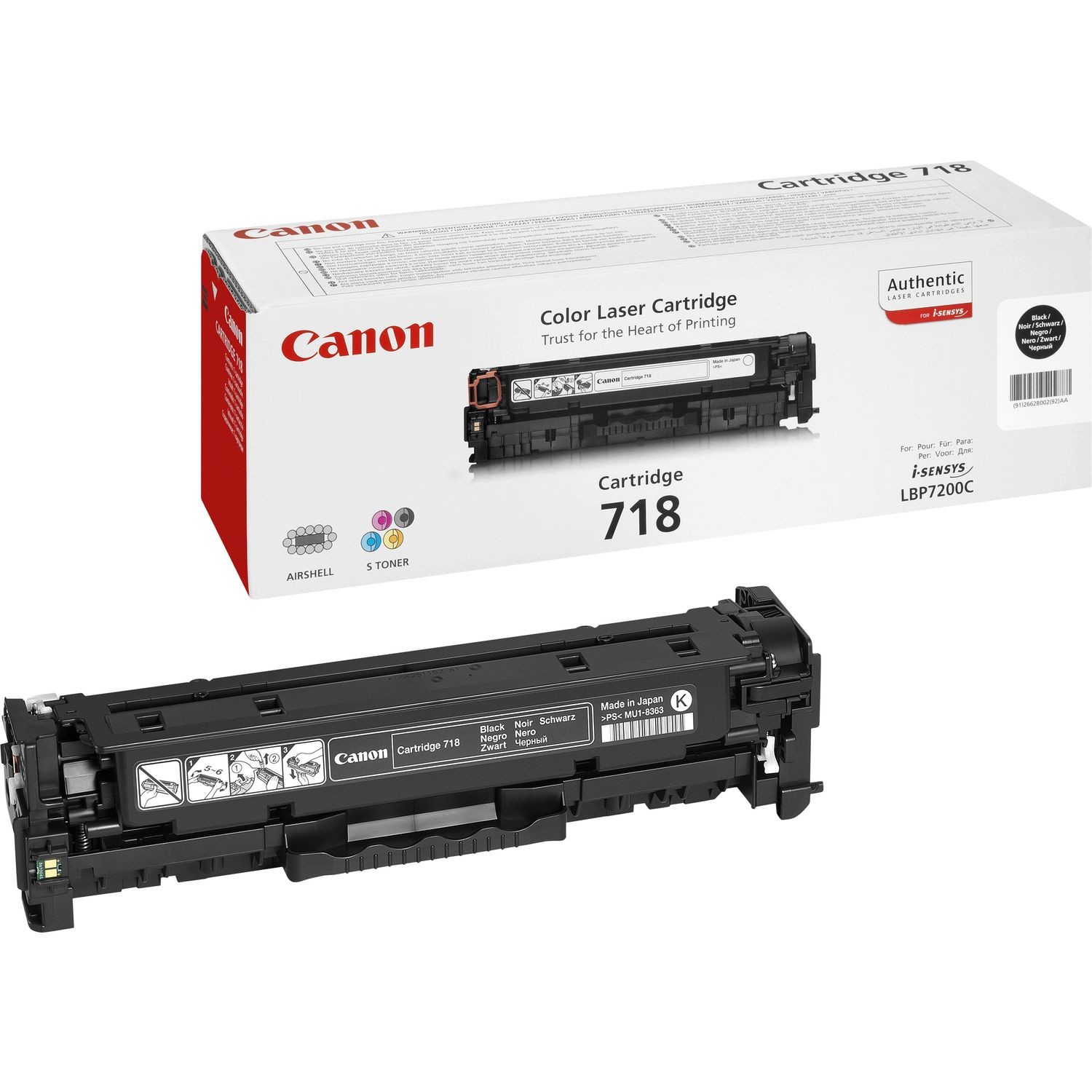 Canon Toner Nero 718 Lpb7200 Laser 2661B002