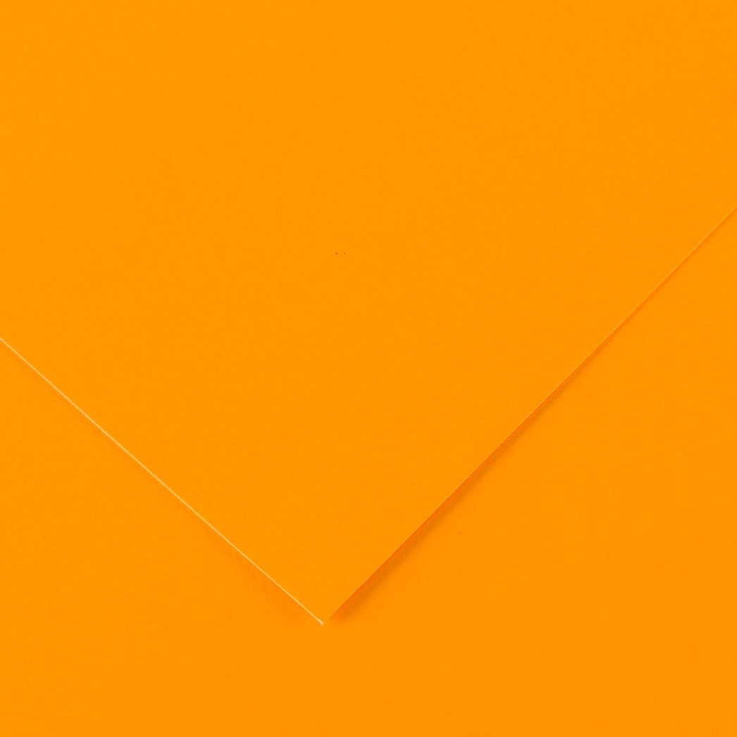 Canson Guarro Confezione da 25 Carte Iris da 185g - 50x65cm - Colore Arancio Fluo