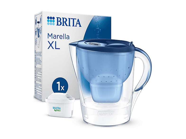 Caraffa filtrante acqua BRITA Marella XL (3.5L) incl. 1 x filtro MAXTRA PRO All-in-1 che riduce cloro, calcare, PFAS e metalli - Eleganza funzionalità