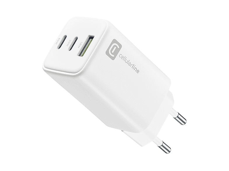 CARICABATTERIA CELLULARLINE Caricabatterie da rete 65W, Bianco CARICABATTERIA CELLULARLINE Caricabatterie da rete 65W, Bianco