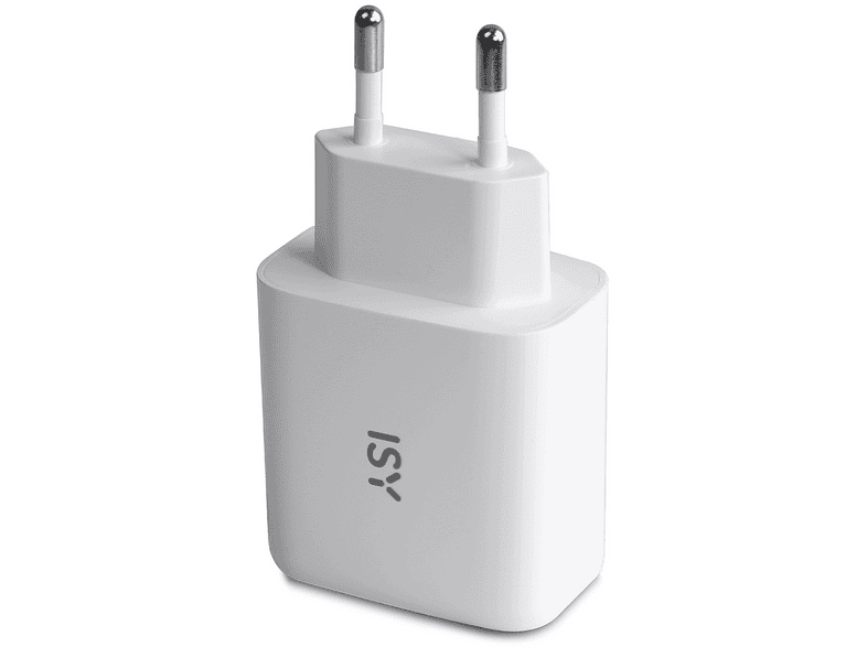 CARICABATTERIA ISY CARICATORE 65W USB-C USB-A da 65W, Bianco CARICABATTERIA ISY CARICATORE 65W USB-C USB-A da 65W, Bianco