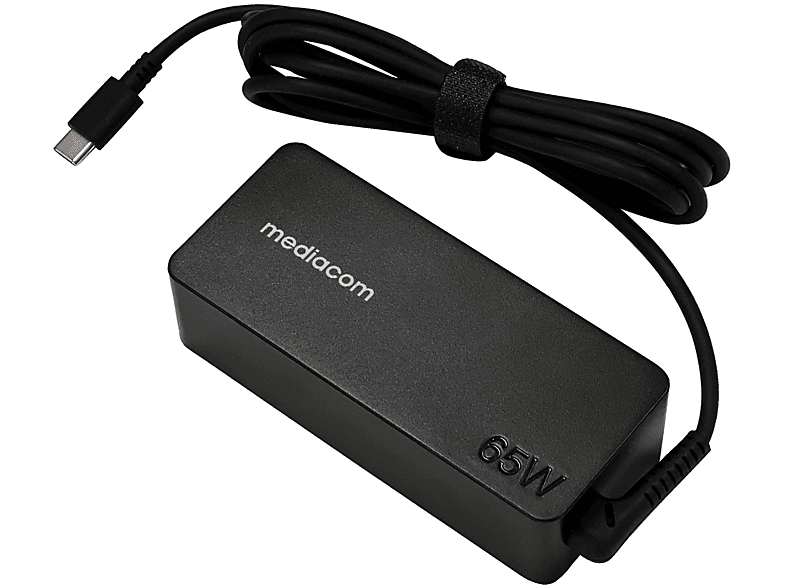 CARICABATTERIA MEDIACOM Alimentatore Type-c da 65W, Nero
