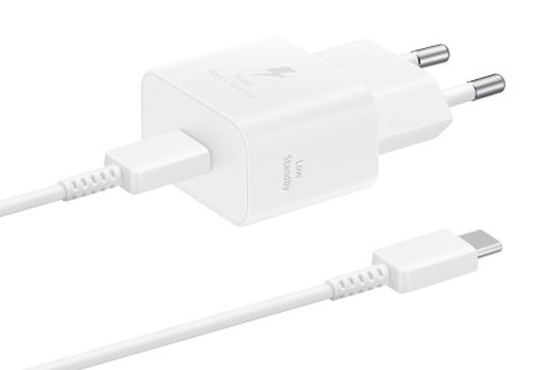 CARICABATTERIA SAMSUNG 25W con cavo USB-C/USB-C da 25W, Bianco