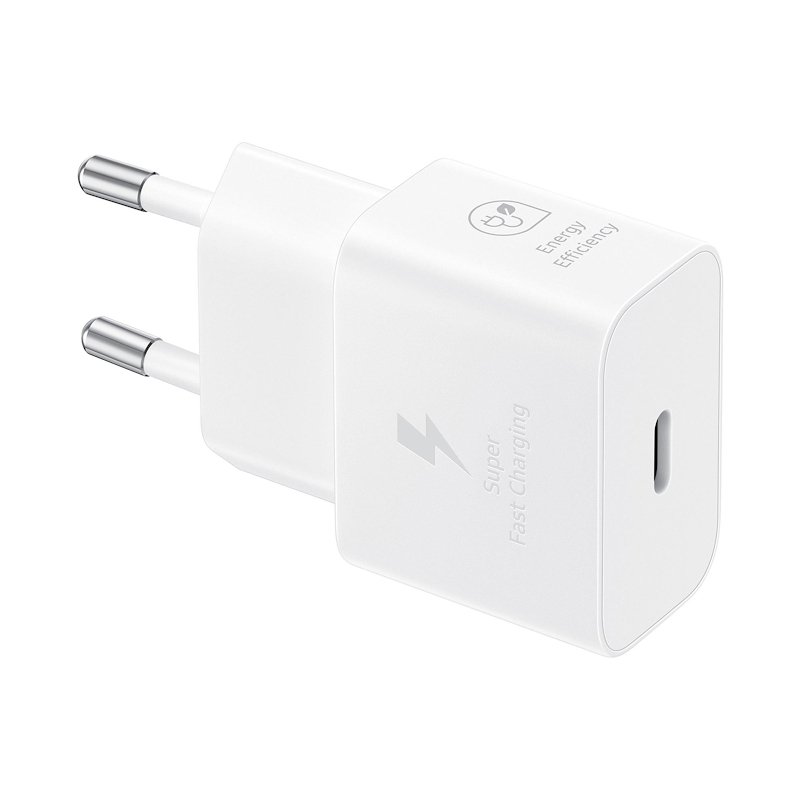 CARICABATTERIA SAMSUNG USB Type-C Super Fast 25W da 25W, Bianco