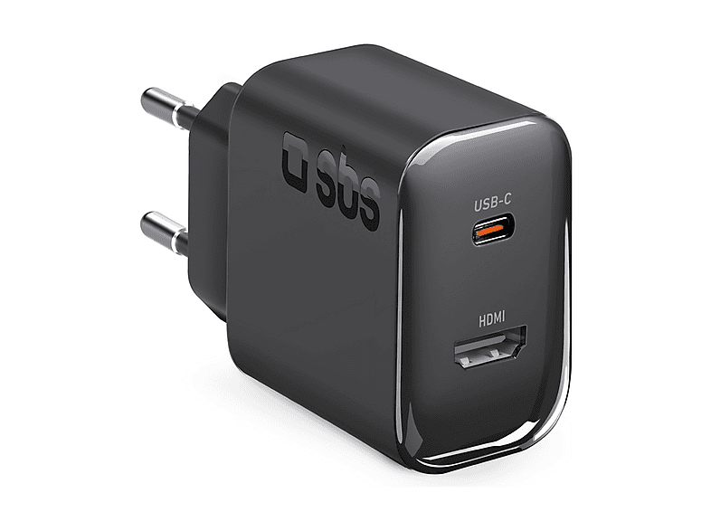 Caricabatteria SBS Caricatore con porta HDMI, 65W, Nero Caricabatteria SBS Caricatore con porta HDMI, 65W, Nero