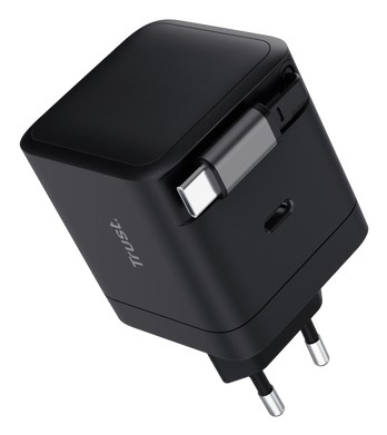 CARICABATTERIA TRUST MAXO 65W RTRCTUSB-C PD CH da 65 W, Nero