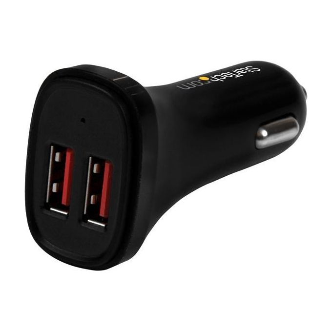 Caricabatterie accendisigari USB Type-A 24W Dual port Black USB2PCARBKS