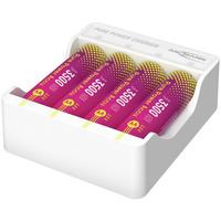 Caricabatterie al litio Pure Power Set 4× batterie ricaricabili Mignon AA e modulo di ricarica