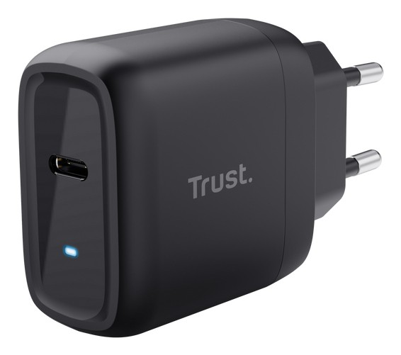 CARICABATTERIE TRUST MAXO 45W USB-C GAN CHRG B da 45W, Nero