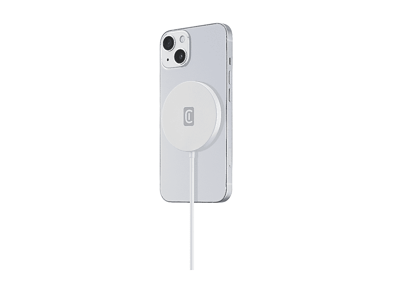 CARICATORE MAGSAFE CELLULARLINE Ricarica wireless MagSafe da 7,5W, Bianco CARICATORE MAGSAFE CELLULARLINE Ricarica wireless MagSafe da 7,5W, Bianco
