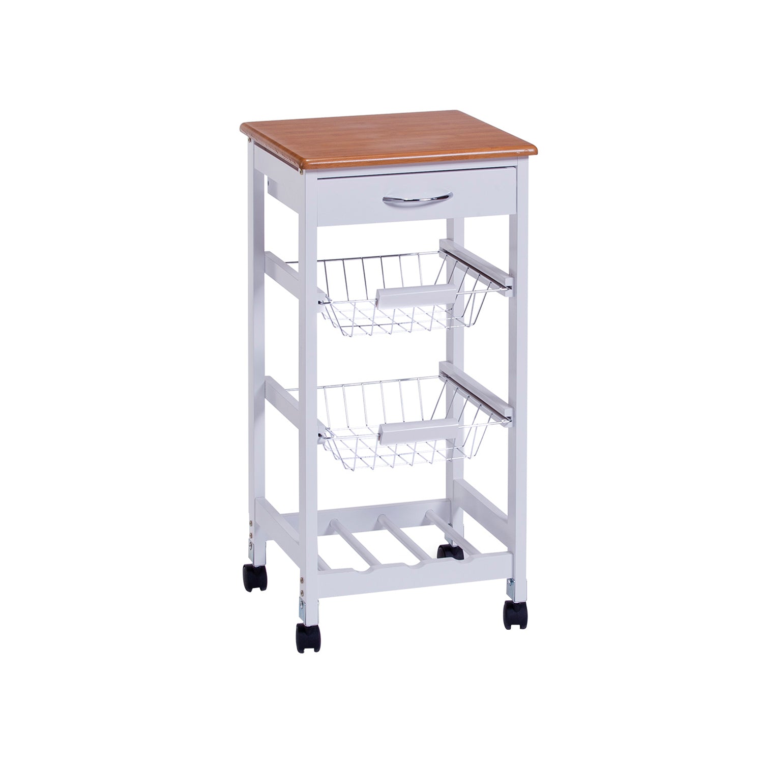 Carrello Da Cucina A 3 Piani Bianco