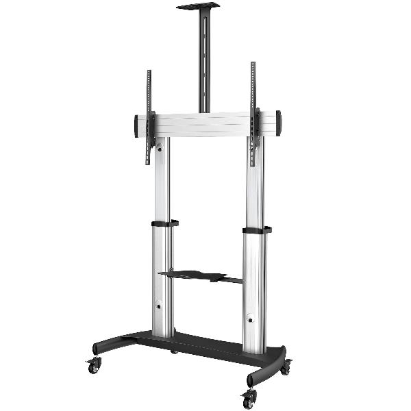 Carrello monitor 100" Black e Silver STNDMTV100