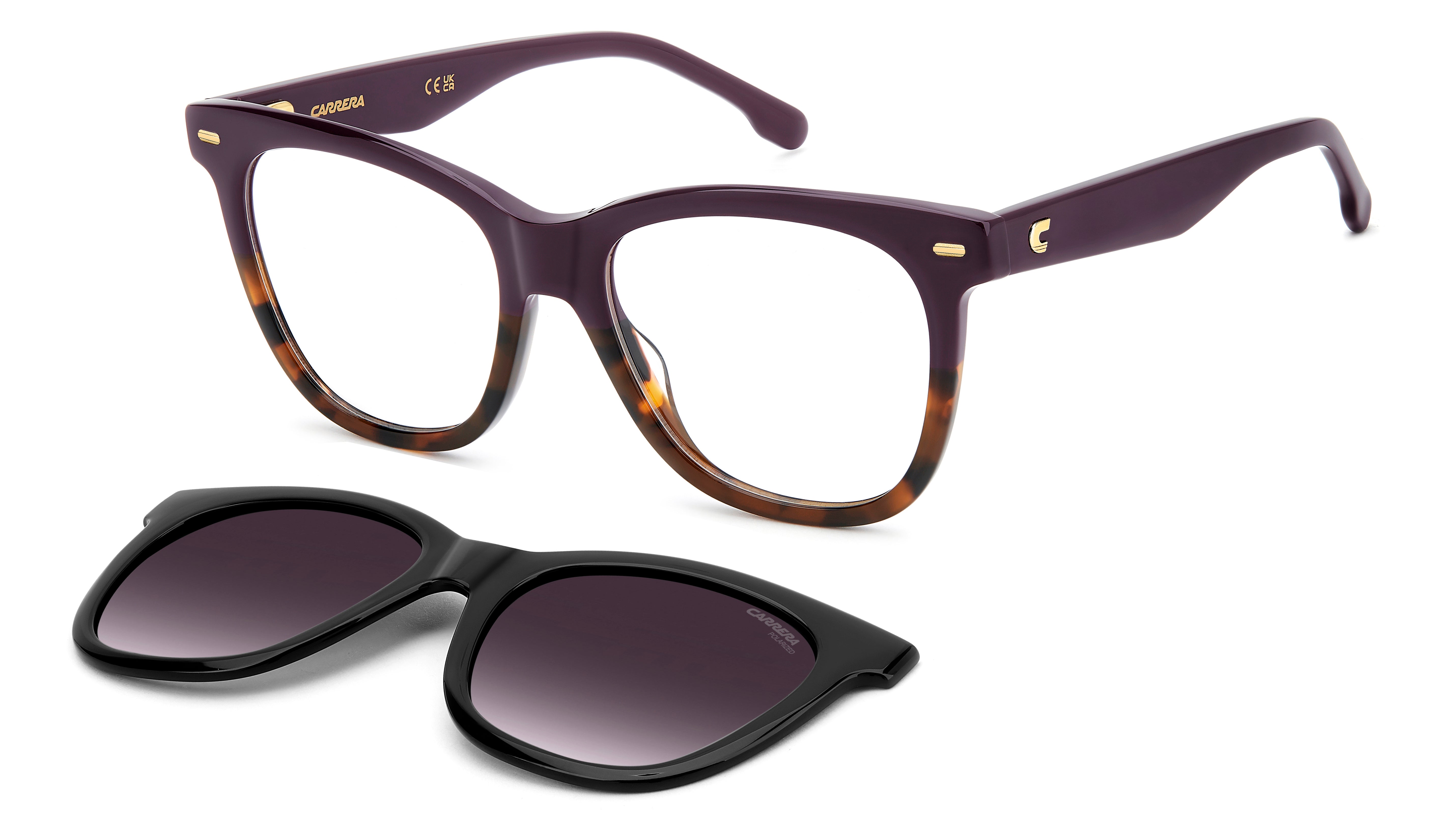 Carrera Donna Carrera CA 3098/C HKZ/WJ Montature da vista Acetato Viola Grigio Squadrata Polarizzata Sfumato Carrera Donna Carrera CA 3098/C HKZ/WJ Montature da vista Acetato Viola Grigio Squadrata Polarizzata Sfumato