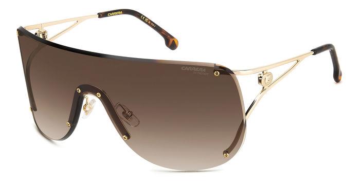 Carrera Donna Carrera CARRERA 3006/S 06J/HA Occhiali da sole Metallo Oro Marrone Maschera Normale Sfumato