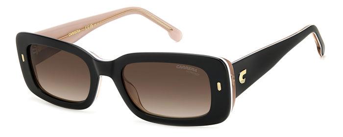 Carrera Donna Carrera CARRERA 3014/S KDX/HA Occhiali da sole Acetato Nero Marrone Squadrata Normale Sfumato