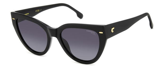 Carrera Donna Carrera CARRERA 3017/S 807/WJ Occhiali da sole Acetato Nero Grigio Cat Eye Polarizzata Sfumato Carrera Donna Carrera CARRERA 3017/S 807/WJ Occhiali da sole Acetato Nero Grigio Cat Eye Polarizzata Sfumato