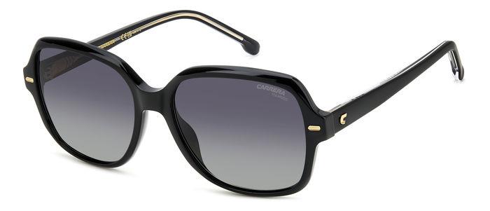 Carrera Donna Carrera CARRERA 3028/S 807/WJ Occhiali da sole Acetato Nero Grigio Squadrata Polarizzata Sfumato