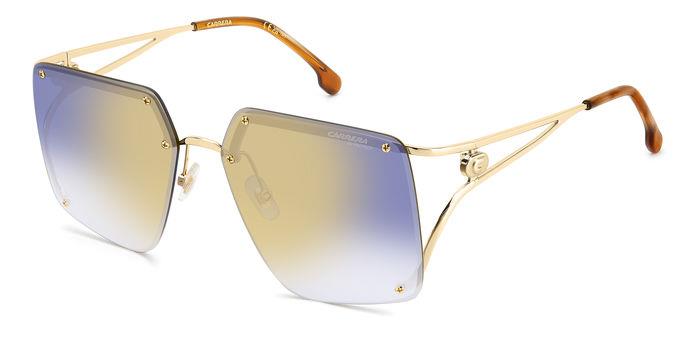 Carrera Donna Carrera CARRERA 3041/S KY2/1V Occhiali da sole Metallo Oro Grigio Squadrata Specchiate Sfumato